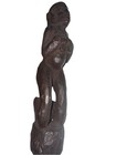 Hand Carved African Fertility Statue Wooden Tribal Idol 11 In Tall