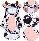 Dog Cow Costume Funny Pet Halloween Costumes Animal Cow Hoodie For Halloween Dog