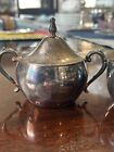 Vintage Oneida Creamer   Sugar Bowl W Lid Silverplate Ornate Handles