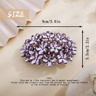 Flower Crystal Hair Clips Large Rhinestone Alligator Snap Clip Gem Hair Pins    