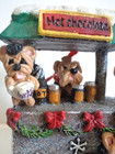 Ooak Hand Sculpted 4 Yorkshire Terriers  hot Chocolate  Stand Christmas Figurine