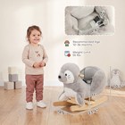 Qaba Seal Baby Rocking Horse  Kids Plush Ride-on Toy With Realistic Sounds