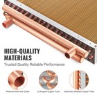 Uimoso 20 x 20  Heat Exchanger Water To Air 3-row 3 8  Copper Ports 242 Fins