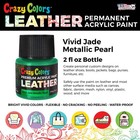 Vivid Jade Green Metallic Pearl Acrylic Leather Shoe Paint  2oz - Sneakers  Bags
