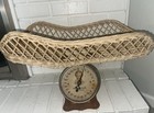 Vintage Nursery Baby Scale With Wicker Basket Rare Find       