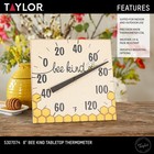 Bee Kind Indoor Outdoor Tabletop Thermometer  Decor For Patio  Pool  Or Garag   