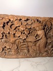 Vtg atq Balinese 3d Wall Art Panel Hand Carved Wood High Relief Story Board 19   