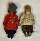 2 Vintage Tiny Dolls Handmade Soviet Union Russian Miniature Dollhouse W Tag 4   