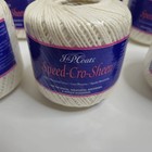J  p  Coats Pack Of 6 Speed-cro-sheen Cotton Yarn White