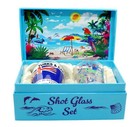 Turks   Caicos Caribbean Boxed Shot Glass Set  set Of 2 