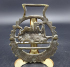 Vintage English Horse Brass Train Locomotive Medallion Bridle Harness  Read