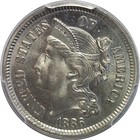 1886 3c Nickel Three Cent  Pcgs Proof 67