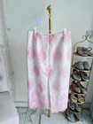 Waist 32 Inch Hip 44 Inch White Skirt With Pink  Lace Plus Size