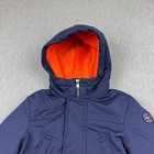 Polo Ralph Lauren Jacket Toddler 3t Blue Puffer White Duck Down Hooded Full Zip
