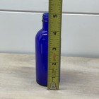 Vintage Cobalt Blue Glass Apothecary Bottle Sgd 22 Round Decorative 5 Inch