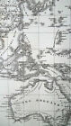 1844 Original Map -  Australia Oceania Pacific Islands New Zealand Philippines