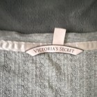 Victoria s Secret Gray Ribbed Knit Henley Scoop Neck Long Sleeve Top Xs
