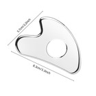 Btyms Gua Sha Facial Tools Stainless Steel  Heart 1 Count   with Hole     Silver