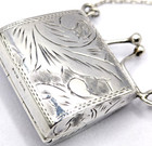 Vintage Sterling Silver Handbag   Purse Shaped Trinket Pill Box   London 1993