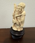 Vintage Ivory-like Chinese Longevity God Statue Figurine Handmade