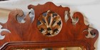 Antique American Chippendale Style Mirror Mahogany Veneer Looking Glass 19th C 