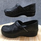 Dansko Shoes Womens 41 Professional Tooled Clogs Black Leather Round 906020202