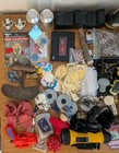 Vintage Antique Junk Drawer Lot Coins  Silver  Collectibles  Cards  Tokens    L4