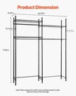 Over Washer And Dryer Storage Shelf 1 2 Row 3-6 Tiers Washer Rack Black white