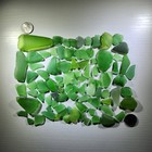 1 2 Lb Green Sea Glass  83 Pieces  Genuine  Surf Tumbled  Bulk  California Beach
