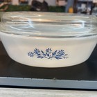 Vintage Anchor Hocking Fire King Casserole Dish With Lid 1 1 2 Qt   433 