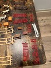Vintage Ertl Farm Lot Barns Parts Micro Animals   Farmers People Fences