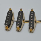 Vintage 1969 Handmade Sss Alnico 5 Guitar Pickups Grey Bottom Plate For Stguitar