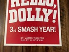 Rare Hello Dolly 1966 Broadway Window Card Poster 3rd Smash Year Artcraft 14x22