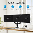 Triple Monitor Mount For 13-27 Inch Computer Screens  Gaming 3 Monitor Desk Moun
