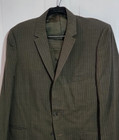 50s Vintage Mens Pinstripe Narrow Lapel Suit Union Usa Grant Crest 44 Med 34 29