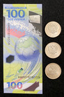 Russia 100 Rubles 2018 And Three Coins Set World Cup Fifa 2018 Unc