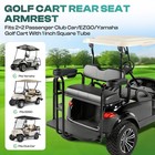 Drive-up Golf Cart Universal Black Rear Seat Arm Rest Fits Club Car Ezgo Yamaha