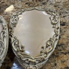 Beautiful Heavy Matson Vanity Set White   Gold Mirror  Brush Rococo Set 1940