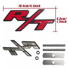 For Rt Grill Emblem R t Car Truck Metal Badge Grille Nameplate Letter Red Black