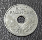 1943 France 20 Centimes Coin