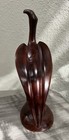 Hand Carved Wooden Bird Sculpture Vintage  Mid-century Teak Wood 10    Tall