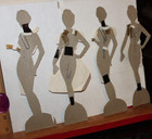 Vintage   Four Female  Paper Dolls
