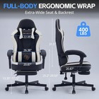 Desk Computer Gaming Chair High Back Ergonomic Office Chair W  Footrest   Lumbar