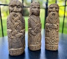 Stone Norse God Statue Set Volcanic Rock Scandinavian Mythology Garden Sculpture