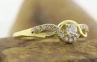 2 1ct Round Cut Lab Created Diamond 14k Yellow Gold Plated Women Engagement Ring