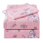 Unicorn Twin Sheet Set - 3 Piece Soft Microfiber Bedding  Deep Pocket Pink Toddl