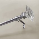 Adjustable Curtain Rod Set 1 Inch Brushed Nickel Expandable Steel Drapery 42-120