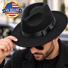 Black Fedora Hat With Removable Belt