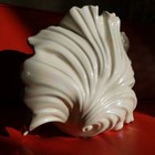 Vintage 1950s Mid-century Iridescent Ceramic Shell Accent tv Lamp