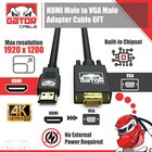 Hdmi To Vga Cable Converter Adapter For Hdtv Pc Desktop Monitor Video 1080p 6ft